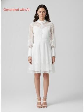 Beulah London Mock Neck Mini Dress Size M